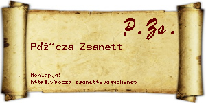 Pócza Zsanett névjegykártya